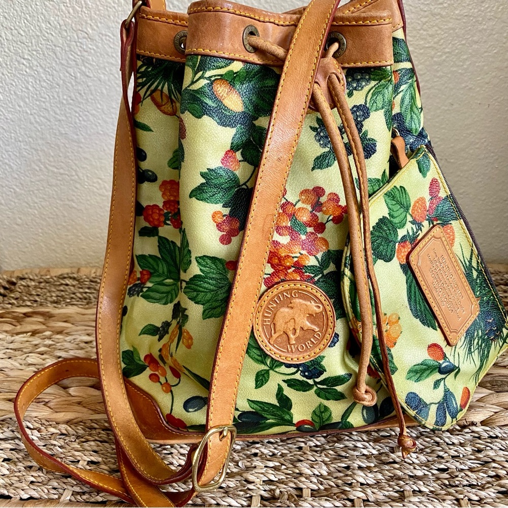 Vtg Hunting World Shoulder Bucket Bag - Picture 6 of 15